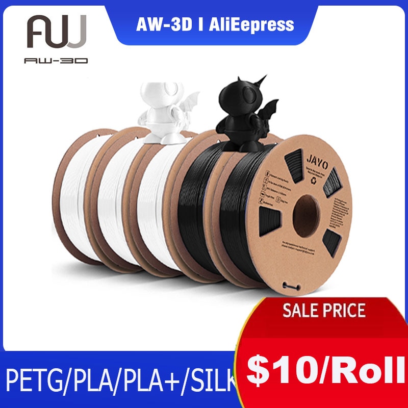 JAYO 5packs (5kg). PETG ($8.75/kg), PLA ($8.80/kg). - $43.75 - $43.98 at  aliexpress.com